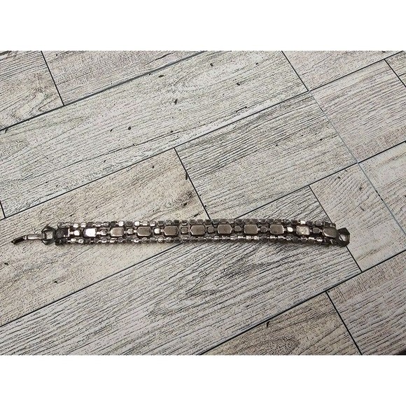 1950's-1960's Vintage Rhinestone Statement Bracelet 7"L - Picture 5 of 8